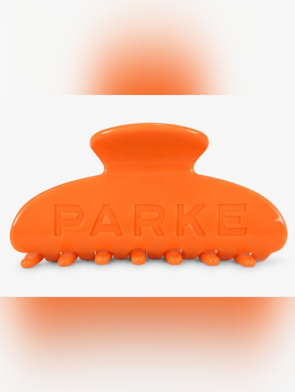 PARKE Bright Orange Claw Clip+Pouch- Nwt